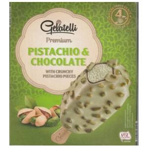 Sladoled GELATELLI pistaći čokolada štapić 4x90ml