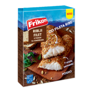 Smrznuta panirana riba FRIKOM sa semenkama 250g