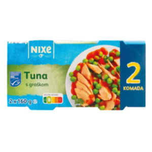Tunjevina i grašak NIXE 2x160g