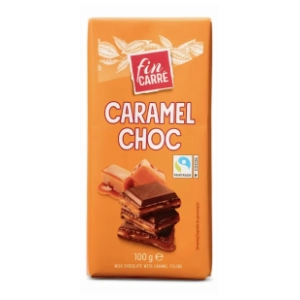 Čokolada FIN CARRE mlečna sa karamel punjenjem 100g