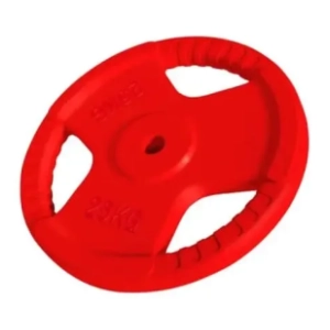 GORILLA SPORTS crveni gumirani teg 25 kg