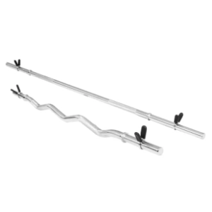 GORILLA SPORTS duga ravna šipka 170 cm + EZ šipka 120 cm sa oprugama