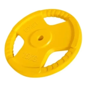GORILLA SPORTS gumirani žuti teg 15 kg