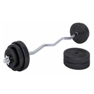 GORILLA SPORTS kriva EZ šipka sa plastičnim tegovima 35 kg