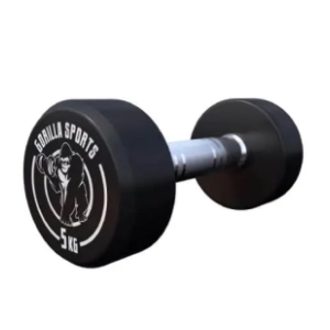 GORILLA SPORTS okrugla gumirana bučica 5 kg