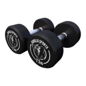 GORILLA SPORTS okrugle gumirane bučice 2 x 7.5 kg