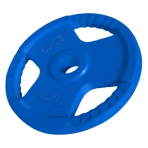 GORILLA SPORTS plavi gumirani olimpijski teg 20 kg