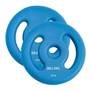 GORILLA SPORTS set od 2 gumirana tega 30 mm 2x3kg