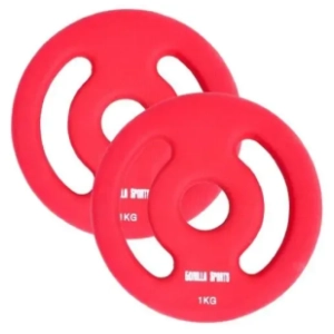 GORILLA SPORTS set od dva gumirana tega 2 x 1 kg