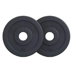 GORILLA SPORTS set plastičnih olimpijskih tegova 2 x 5 kg