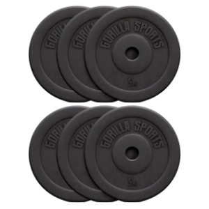 GORILLA SPORTS set tegova obloženih plastikom 30 kg