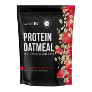 SWEETFIT proteinska ovsena kaša zeleni čaj i jagoda 80g