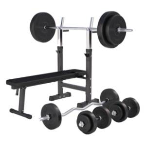 GORILLA SPORTS benč klupa 100kg crna