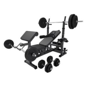 GORILLA SPORTS multifunkcionalna benč klupa 100kg crna