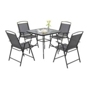 Baštenski set sto i sklopive stolice 24 SA0122C crni