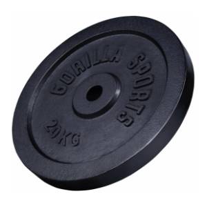 GORILLA SPORTS crni teg od livenog gvožđa 20 kg