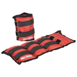 GORILLA SPORTS crveni tegovi za zglobove 2 x 1.5 kg