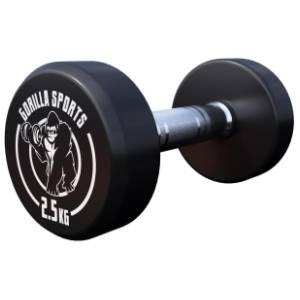 GORILLA SPORTS okrugla gumirana bučica 2.5 kg