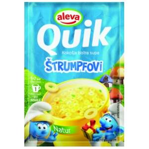 Instant supa QUIK Aleva Štrumpfovi kokošija bistra 12g