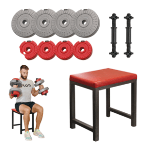 IRON SPORT set tegova sa šipkom 20kg i klupa