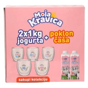 Jogurt MOJA KRAVICA 2,8%mm 2x1l + staklena čaša
