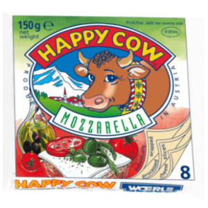 Mozzarella HAPPY COW listići 150g