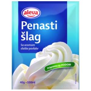 Penasti šlag sa aromom slatke pavlake ALEVA 40g