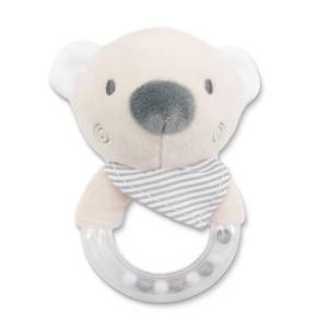 Plišana igračka zvečka ring bear LORELLI BERTONI bež