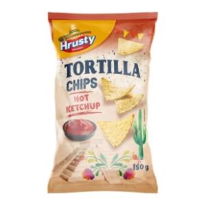 Čips HRUSTY tortilja hot ketchup 150g