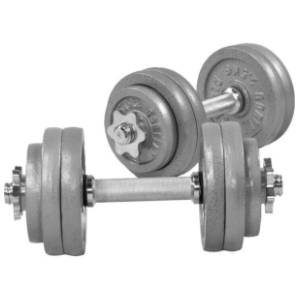 GORILLA SPORTS set od 2 bučice od livenog gvožđa ukupno 30 kg