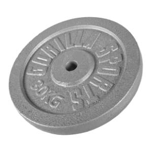 GORILLA SPORTS teg od livenog gvožđa (30 kg / Srebrni)