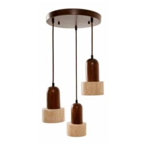 OPVIQ visilica 3x40W E27 Loer C Walnut