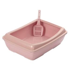 PAWS & WHISKERS otvoreni toalet za mačke 52x66x17,5cm roze