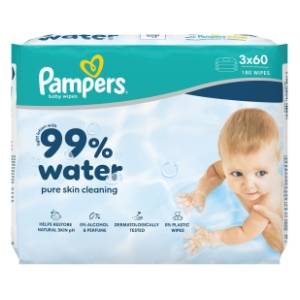 Vlažne maramice PAMPERS Aqua water 3x60kom