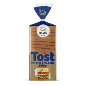 Hleb tost KLAS puter&mleko 500g