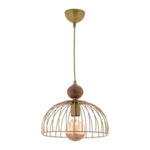 OPVIQ visilica 40W E27 Dorris Wood Gold Natural