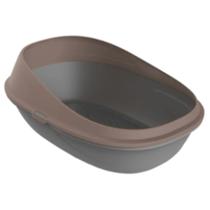 PETMAX otvoreni toalet za mačke 59x39x23cm braon