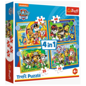 Puzzle 4u1 Holiday Paw Patrol TREFL