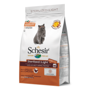 SCHESIR Sterilized & light hrana za mačke piletina 400g