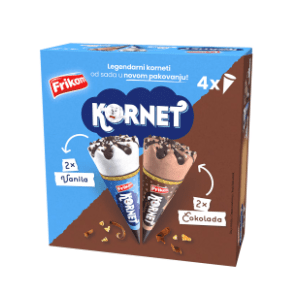 Sladoled FRIKOM kornet multipack 4x120ml