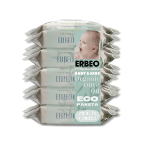 Vlažne maramice ERBEO organic olive oil 20x72kom