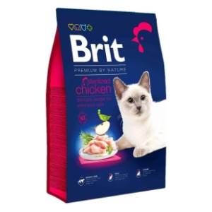 BRIT Premium by nature sterilized hrana za mačke piletina 300g