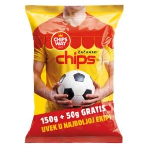 Čips CHIPS WAY čačanski classic 150+50g