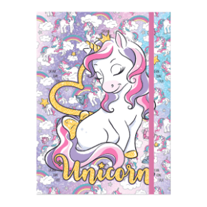 Fascikla sa gumom A5 OPTIMUM 3D Box unicorn