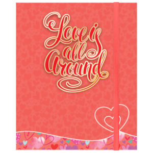 Fascikla sa gumom OPTIMUM 3D Box love is all crvena