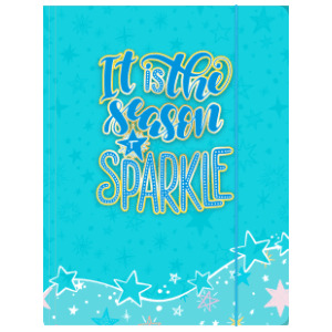 Fascikla sa gumom OPTIMUM Lux sparkle tirkiz