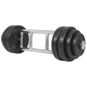 GORILLA SPORTS šipka za triceps sa više rukohvata i set tegova 35 kg