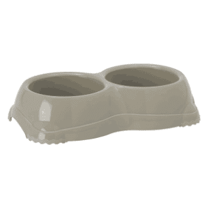 MODERNA Double smarty bowl dupla posuda siva