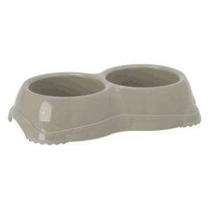 MODERNA Double smarty bowl medium dupla posuda siva