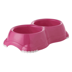 MODERNA Smarty bowl medium dupla posuda roze